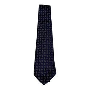 Stefano Ricci 100% Pure‎ Silk Patterned Navy Blue Paisley Men’s Tie 65x4